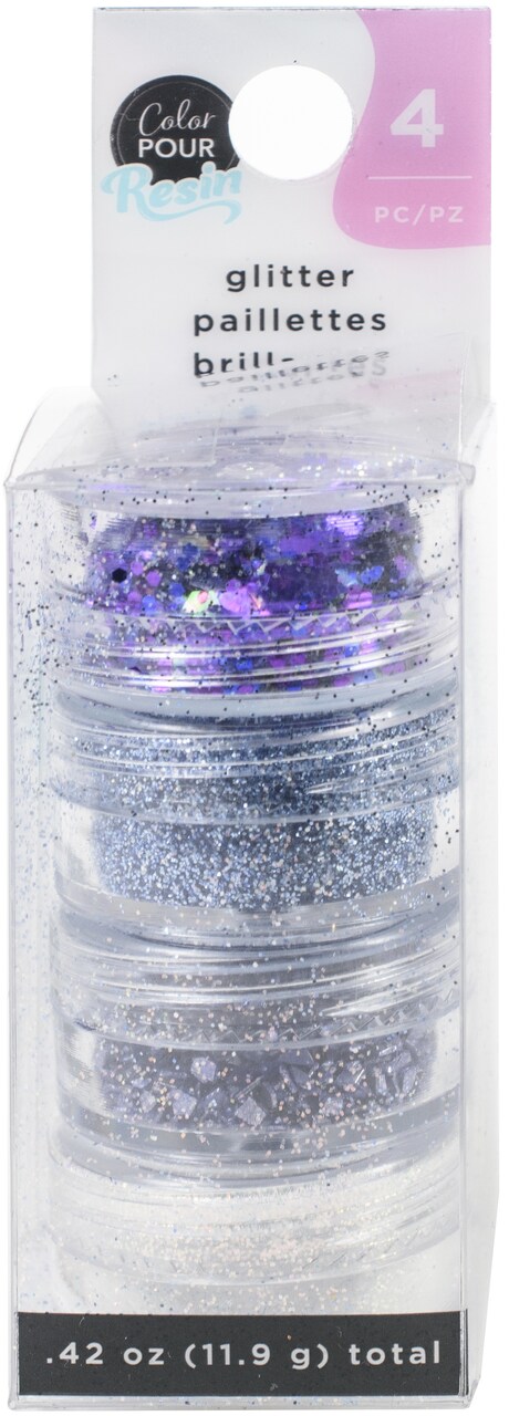 American Crafts Color Pour Resin Mix-Ins-GEODE-VIOLET, BLACK, IRIDESCENT, TURQUOI